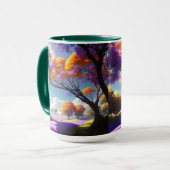 Jacaranda Tree en Lavender Fields , koffie - Mok (Voorkant links)
