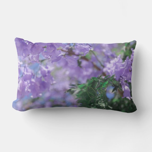 Jacaranda Tree Flowers Sierkussen Cushion Kussen (Voorkant)