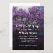 Jacaranda Tree Funeral | Viering van het leven Kaart (Voorkant / Achterkant)