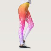 Jacaranda Tree laat Leggings van regenboogkleuren (Rechts)