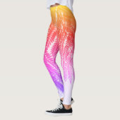 Jacaranda Tree laat Leggings van regenboogkleuren (Links)