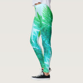 Jacaranda Tree laat Leggings voor groene kleuren o (Links)
