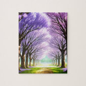 Jacaranda Tree Lane Oil Art, puzzel (Verticaal)