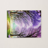 Jacaranda Tree Lane Oil Art, puzzel Legpuzzel (Horizontaal)