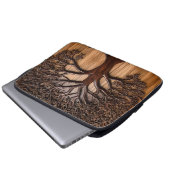 Jacaranda Tree: Natuur kunstenaarschap in hout, Laptop Sleeve (Voorkant onderkant)