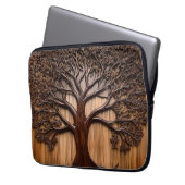 Jacaranda Tree: Natuur kunstenaarschap in hout, Laptop Sleeve (Voorkant Links)