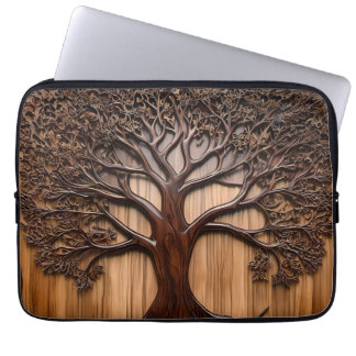 Jacaranda Tree: Natuur kunstenaarschap in hout, Laptop Sleeve