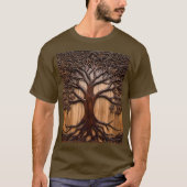 Jacaranda Tree: Natuur kunstenaarschap in hout, T-shirt (Voorkant)