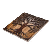 Jacaranda Tree: Natuur kunstenaarschap in hout, Tegeltje (Zijkant)