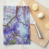 Jacaranda Tree Oil Paint, Dish Towel Theedoek (Quarter Fold)