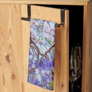 Jacaranda Tree Oil Paint, Dish Towel Theedoek