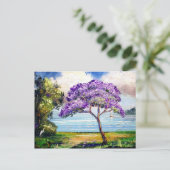 Jacaranda Tree Tropical Art Briefkaart (Staand voorkant)