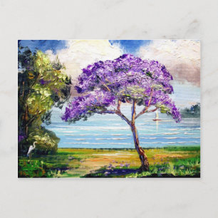 Jacaranda Tree Tropical Art Briefkaart