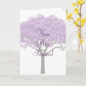 Jacaranda Trouw Uitnodiging | Elegante Paarse (Gele Bloem)