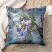 Jacaranda & witte lelie Boeket Kussen (Deken)