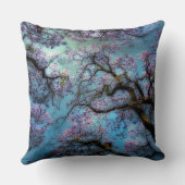 Jacaranda & witte lelie Boeket Kussen (Achterkant)
