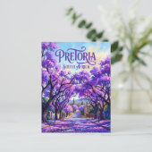 Jacarandabomen van Pretoria Zuid-Afrika Briefkaart (Staand voorkant)