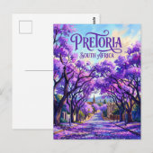Jacarandabomen van Pretoria Zuid-Afrika Briefkaart (Voorkant / Achterkant)