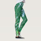 Jacarandaboom Bladeren Groene Kleuren Leggings (Rechts)