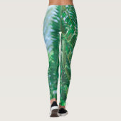 Jacarandaboom Bladeren Groene Kleuren Leggings (Achterkant)