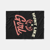 Jacht als een meisje gewei jacht vrouwen vrouwen j fleece deken (Voorkant (Horizontaal))