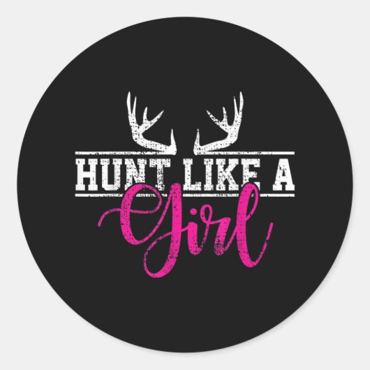 Jacht als een meisje ronde sticker (Voorkant)