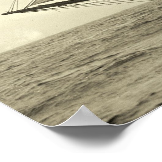 jacht "Amerika" 1910 Poster (Hoek)