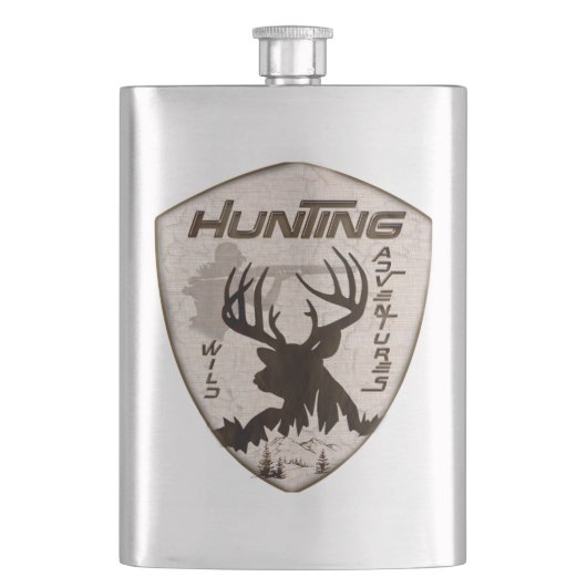 Jacht avonturen vierkante sleutelhanger buitenshui flacon (Voorkant)