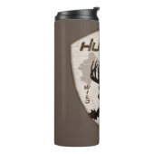 Jacht avonturen vierkante sleutelhanger buitenshui thermosbeker (Gedraaid links)