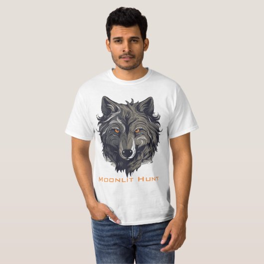 Jacht bij maanlicht t-shirt (Voorkant volledig)