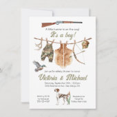 Jacht boog Boy Baby shower waslijn Kaart (Voorkant)