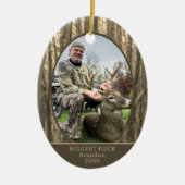 Jacht Bossen Foto gepersonaliseerd Keramisch Ornament (Voorkant)
