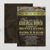 Jacht Camo bruiloft repetitie diner uitnodigingen (Voorkant / Achterkant)