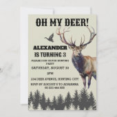 Jacht Camo Herten Kinder en Mannen Verjaardagsuitn Kaart (Voorkant)