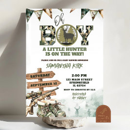 Jacht Camo Jongens Baby Shower Kaart