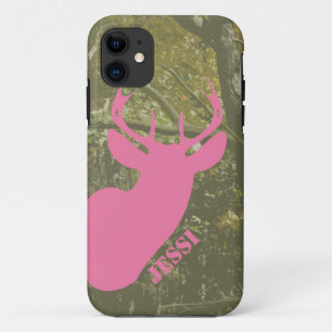Jacht Camo & Roze Deer Head iPhone 5 Hoesje