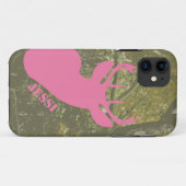 Jacht Camo & Roze Deer Head iPhone 5 Hoesje (Achterkant (horizontaal))