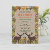 Jacht Camo Verjaardagsfeest Uitnodigingen (Staand voorkant)