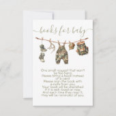 Jacht camouflage baby shower boeken voor baby kaart (Voorkant)
