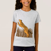 Jacht Cheetah Vrouwen Mannen Tiener Grijs T-shirt (Voorkant)