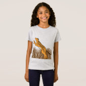Jacht Cheetah Vrouwen Mannen Tiener Grijs T-shirt (Voorkant volledig)