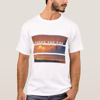 Jacht De Zon Vintage Zonsondergang Grafische T-Shi T-shirt