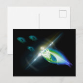 Jacht, diner, röntgenvis 5 briefkaart (Voorkant / Achterkant)