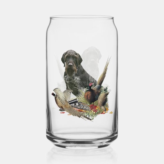Jacht, Duitse draadharige pointer Blikvorm Glas (Voorkant)