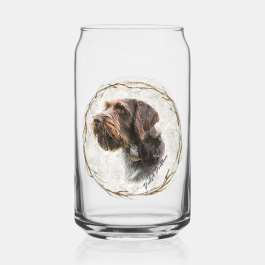 Jacht, Duitse draadharige pointer Blikvorm Glas (Voorkant)