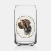 Jacht, Duitse draadharige pointer Blikvorm Glas (Achterkant)