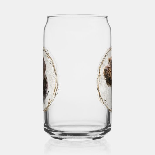 Jacht, Duitse draadharige pointer Blikvorm Glas (Links)