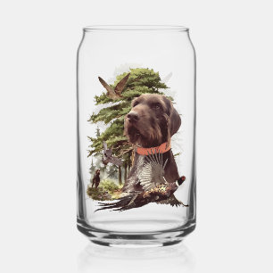 Jacht, Duitse draadharige pointer Blikvorm Glas