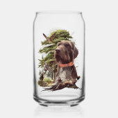 Jacht, Duitse draadharige pointer Blikvorm Glas (Achterkant)