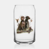 Jacht, Duitse draadharige pointer Blikvorm Glas (Voorkant)